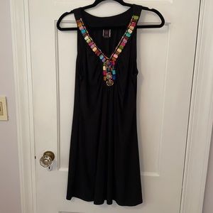 Black Dress with stones ~ Large